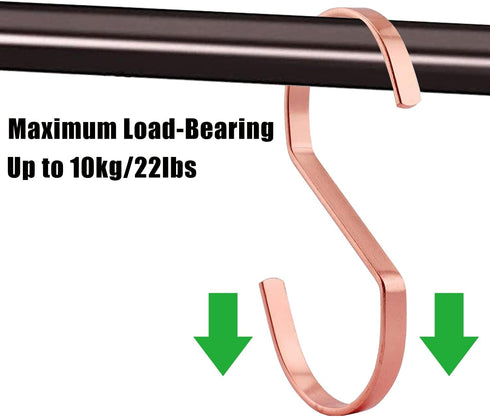 16-Pack 4 Inch Flat S Shape Hooks Heavy-Duty Chrome Finish Hanging S Hooks for Kitchenware, Pots, Utensils, Plants, Towels, Gardening Tools, Cloth...