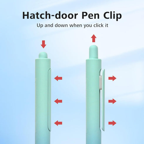 WRITECH Fine Point Gel Pens: 0.5mm Retractable Black Ink 6ct Smooth Writing No Bleed with Aesthetic Gradient Color Pen Barrel for Journaling Note ...