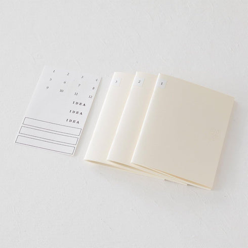 DESIGNPHIL Midori 15215006 Notebook, MD Notebook, Light, A4 Variable, Unruled, 3 Books...
