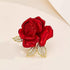 Rose Brooch Pins Rhinestone Lapel Red Flowers Brooches for Women Girls Fashion Jewelry Gift...