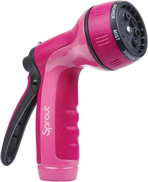 Sprout 65125-AMZ Metal Rear Trigger 7-Pattern Nozzle with QuickConnect Product Adapter Amazon Bundle, Raspberry Red...