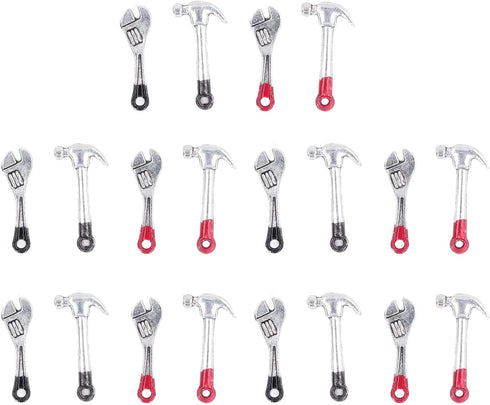 VBESTLIFE Dollhouse Repair Tools,20pcs Dollhouse Repair Tools Small Mini Dollhouse Wrench Hammer Kit Miniature Simulation Maintenance Tools...