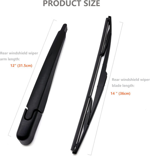 Replacement for Dodge Grand Caravan 2008-2015 / Chrysler Town & Country 2008-2009 Rear Windshield Wiper Arm Wiper Blade,Rear Window Wiper Arm Blad...