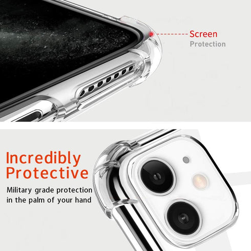 Clear Flower Designed for iPhone 11 Case with Screen Protector, Soft Shockproof Protective Transparent Bumper Cover for Women Girls Floral Pattern...