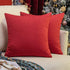 Woaboy Set of 2 Red Outdoor Throw Pillow Covers Decorative Farmhouse Linen Pillowcase Solid Waterproof Cushion Cases for Bedroom Living Room Sofa ...