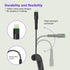 Coiled Lightning Cable Apple Carplay Compatible & MFi Certified, Short USB to Lightning Cable with Data Transmission and LED, Retractable iPhone C...