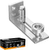 Brushed Stainless Steel Barn Door Floor Guide,8 in 1 Floor Guide Bottom Adjustable Roller,Noise Reduction,Flush Design Bottom Flat Barn Door Floor...