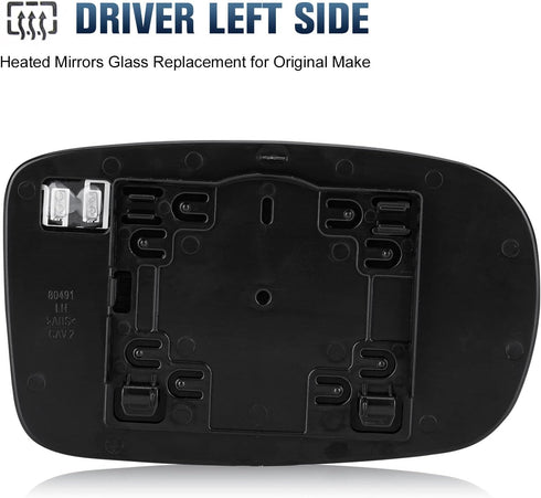 Driver Side Mirror Fit for Chrysler 200 2011-2017 / Chrysler 300 2012-2021 / Dodge Charger 2011-2021 Heated Rear View Mirrors Replace for 68101147...