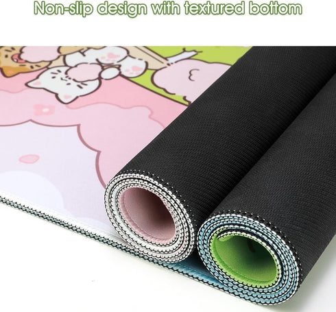 PERFECTSIGHT Green Marble Large Mouse Pad, Cute Desk Mat, Aesthetic Keyboard Computer Gaming Mouse Pad, Full Desk Mousepad Non Slip Writing Pad fo...