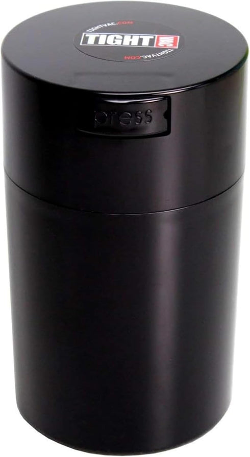 Tightvac 1 oz to 6 ounce - Patented Airtight Container | Multi-use Vacuum Container Works as Smell Proof Containers for Herbs and Dry Goods. Black...