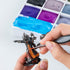 Transon Fine Detail Art Paint Brush Set 8pcs with Triangular Handle for Miniatures Model Craft Face Painting Suitable for Acrylic Gouache Watercol...