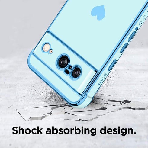KANGHAR Compatible with Google Pixel 8 5G Case for Women Girl, Plating Edge Cute Love Heart Soft TPU Bumper with 4 Corners Shockproof Protection P...