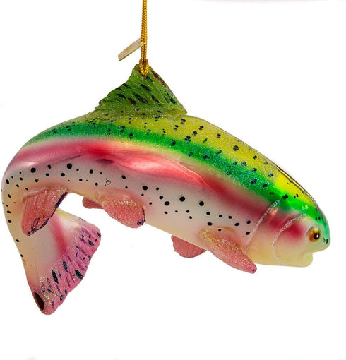 Noble Gems Kurt Adler Glass Rainbow Trout Fish Ornament, 4.75-Inch...