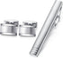 HONEY BEAR Rectangle Cufflinks Tie Clip Set for Mens Business Wedding Gift...