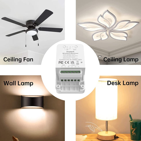 Smart Wi-Fi Light Switch, 2 Channels Linptech Wireless Relay Switch Tuya App Remote Control Voice Control Home Automation Timer Compatible with Al...
