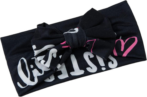 Galabloomer Newborn Receiving Blanket Headband Set Flower Print Baby Swaddle Blankets (Black Sister)...