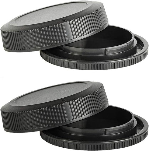 Camera Rear Lens Cap & Body Cap Compatible for Canon EOS R R6 R5 RP Camera w/ RF Mount (2+2 Pack)...
