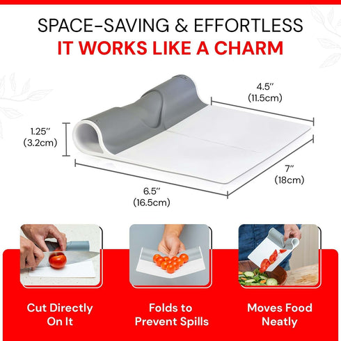 DANDY ScooperDuper - Multi-Purpose Folding Food Mover, Bench Scraper, Dough Scraper, Food Scraper Tool, User-Friendly Kitchen Gadget for Cutting B...