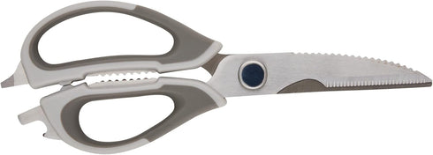 Rachael Ray Professional Multi Shear Kitchen Scissors with Herb Stripper and Sheath, 2 Piece, Gray...