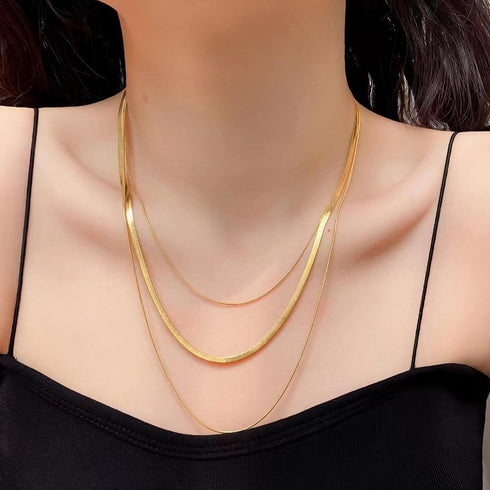 14K Gold Plated Layering Choker Necklaces for Women| Snake Chain,Cuban Link Chain,Paperclip Layered Chains Necklace for Women Trendy Jewelry....