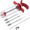 Meat Injector Syringe - 3 Marinade Injector Needles for BBQ Grill, Premium Portable Turkey Injector kit for Smoker,Marinades Injector for Meats Wi...