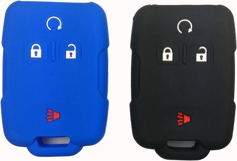 Coolbestda 2Pcs Key Fob Cover Case Protector Remote Glove Keyless Jacket for 2019 2020 2021 Chevrolet Silverado 1500 2500 Colorado Tahoe Suburban ...