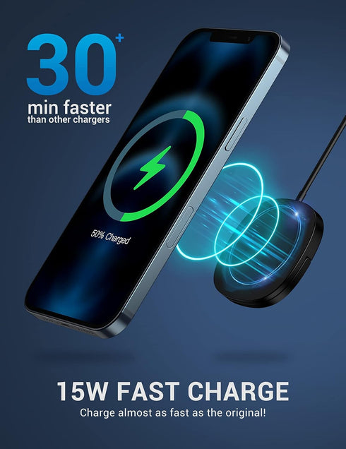 iPhone Magnetic Charger - Super Fast Mag Safe Charging Pad and 20W PD2.0 USB-C Wall Plug Compatible with iPhone 15 14 13 12 Pro Max Series, AirPod...