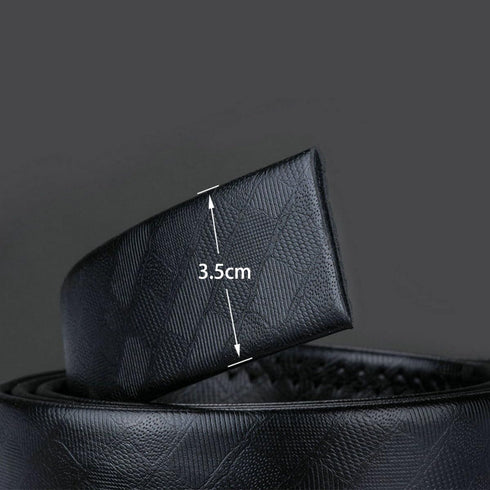 Barry.Wang Ratchet Belt Buckle Strap Replacement 1 3/8”,Leather Belt Straps for 40MM Slide Click Buckle,Trim to Fit...