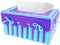 Btibpse 3D Cross Stitch Kits Simple Embroidery Tissue Box Needlecrafts for Beginners/Kids/Girls/Women (Cyan+Purple)......