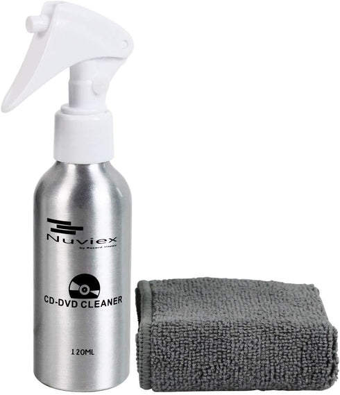CD DVD Cleaner Solution Spray Fluid - Premium Compact disc Cleaning Kit with Anti-Static Microfiber Cloth Glove 4oz...