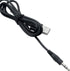3.5mm Male AUX Audio Jack Cable to USB 2.0 Adapter Cord Wireless Bluetooth Headphones, Rechargeable Earmuff, Replacement Charging Cable, Black...