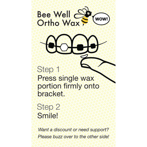 Bee Well Ortho Wax | Pure | All Natural Extra Firm Braces Wax | Protect, Prevent & Relieve Orthodontic Braces Discomfort & Mouth Pain | 2 Recyclab...