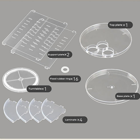 360 Rotating Makeup Organizer?8 Layers Adjustable Transparent Simple Acrylic Desktop Rotating Makeup Skincare Organizers ?Perfume Organizer Suitab...