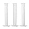 uxcell Plastic Graduated Cylinder, 50ml Measuring Cylinder, Science Test Tube Beakers, Single Metric Scale, Clear Hex Base Flask for Lab Home 3pcs...