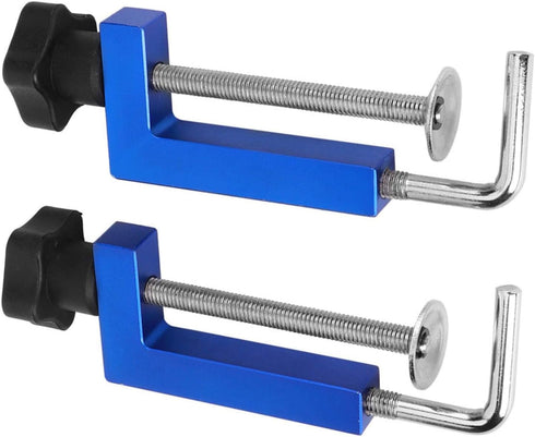 2Pcs Universal Fence Clip Fixing Clip Blue Universal MultiFunctional Woodworking Clamp G Clip 100mm, Adjustable Fixed Clamps Woodworking Clips,Han...