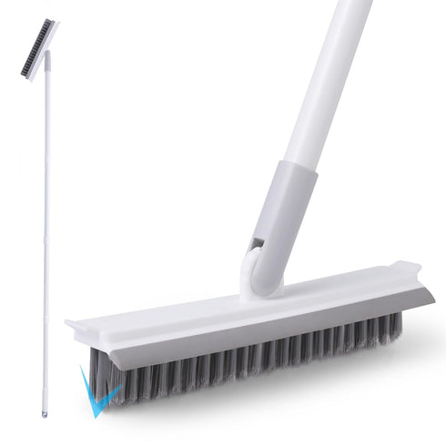 Grout Brush with Long Handle, Grout Cleaner for Tile Floors, Shower Tile Floor Scrubber for Cleaning Baseboard Bathroom...