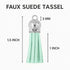 Mandala Crafts 100 Pcs Aqua Faux Suede Tassels Bulk Keychain Making Supplies - Small Leather Tassels for Charms, Jewelry Making, and DIY Crafts...