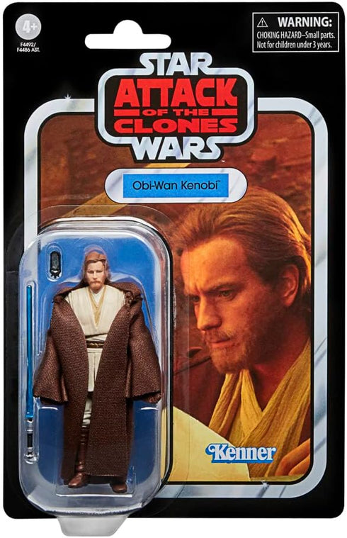 STAR WARS The Vintage Collection OBI-Wan Kenobi Toy VC31, 3.75-Inch-Scale Attack of The Clones Action Figure, Toys Kids 4 and Up...