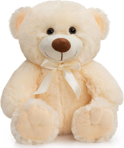 Super Color Teddy Bear Stuffed Animals Plush Toy for Children Girlfriend Family Congratulations Baby Shower Birthday Beige 14 inch...