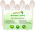 Disposable Wooden Spoons, 100 Piece, 6" Length Wooden Utensils Wooden Cutlery in Paper Box...