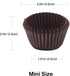 400pcs Mini cupcake liners for baking, Dark Brown parchment mini muffin liners for Mini Cupcake Pans,food grade,non stick,greaseproof for Christma...