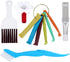 5 Pcs Air Conditioner Fin Cleaner Set 3 Fin Combs Condensers Fin Straighteners and 2 Condenser Brushes Condenser Repair Clean Set...
