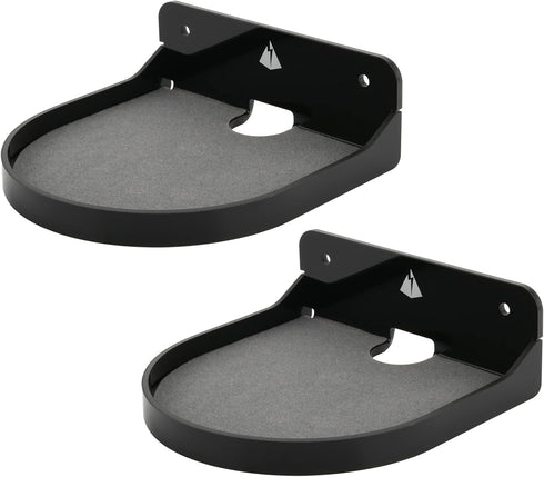 TXEsign 2 Pack 5.3”Small Floating Shelves Acrylic Hanging Shelf Adhesive & Screw Wall Mount Small Shelf for Bluetooth Speaker, Webcam, Action Figu...