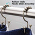 DAWNER Shower Curtain Hooks, Rust Proof Metal Easy Glide Double Rings, Stainless Steel Hangers for Bathroom Curtains, Set of 12, Brushed Nickel...