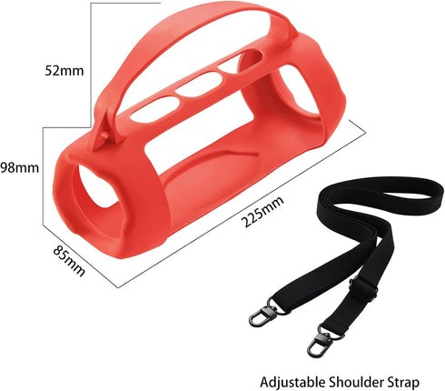 LICHIFIT Silicone Protective Cover Frame Case Skin for JBL Charge 5 Wi-Fi/Charge 5 Bluetooth Speaker Shell Sleeve Hand Bag Shoulder Case Box Acces...