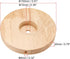 PATIKIL 150mm Wooden Lamp Base, 1 Pack Circular Solid Wooden Base Wood Desk Lamp Stand Replacement for Table Lamps DIY...