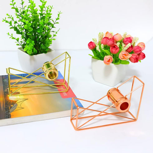 Metal Wire Tape Dispenser Desktop Tape Holder Tape Cutter for Home School Office Supplies, 1 Piece (Gold)...