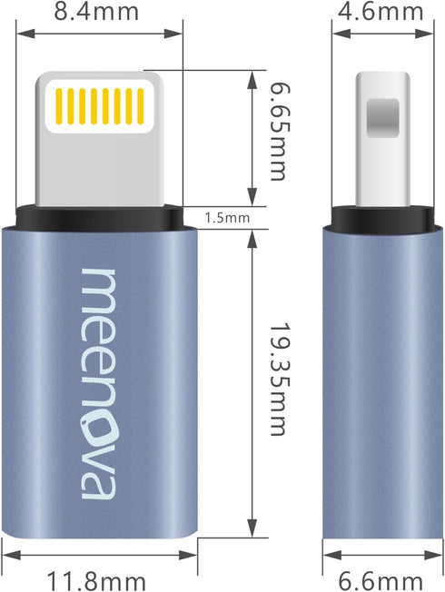 2 Pack 30W USB C to Lightning Adapter Type C to 8 Pin Converter, Android to iPhone Adaptor - Compatible with Lightning for iPhone 14 13 12 Pro Max...