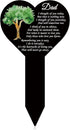 Metal Heart Cross Grave Marker Dad Memorial Grave Stake (Dad)...
