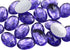 Allstarco 18x13mm Purple Violet .VT Flat Back Oval Acrylic Rhinestones Plastic Costume Gems Cosplay Embelishments Decorations - 35 Pieces...